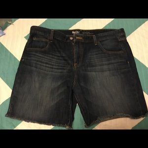 Denim boyfriend shorts